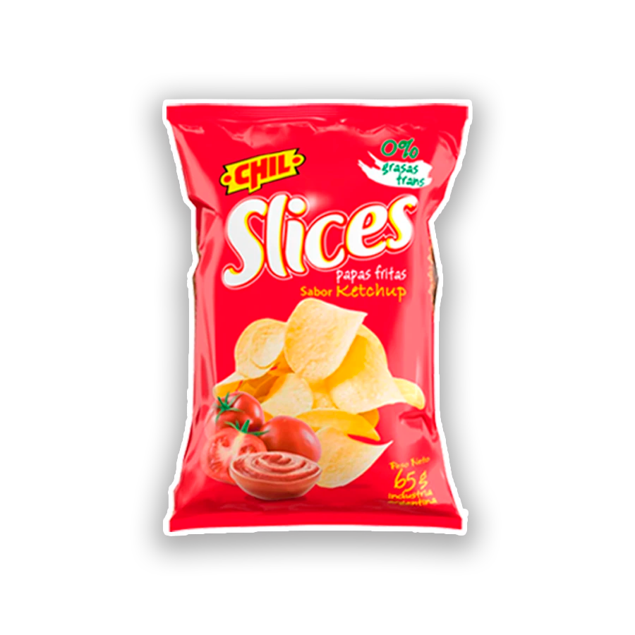 Papas Slices Ketchup 65g