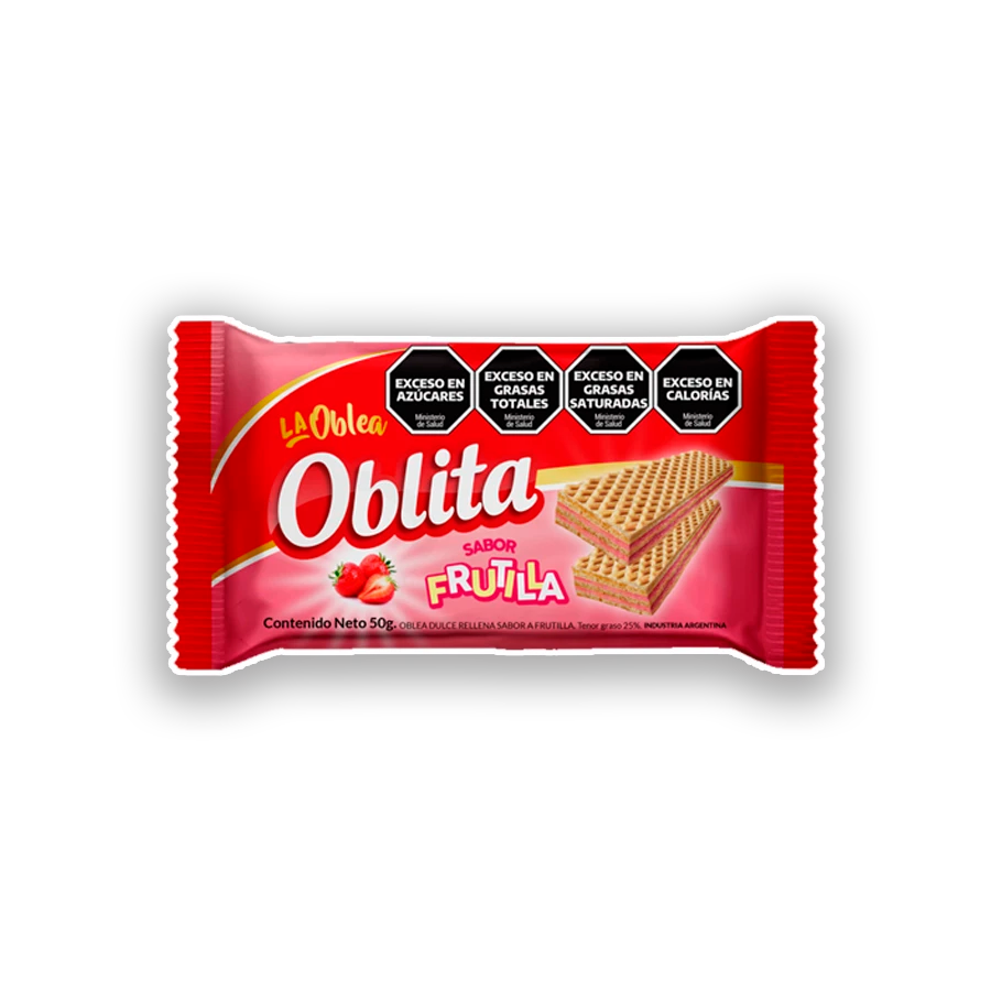 Galletitas Oblea Oblita Frutilla 50g