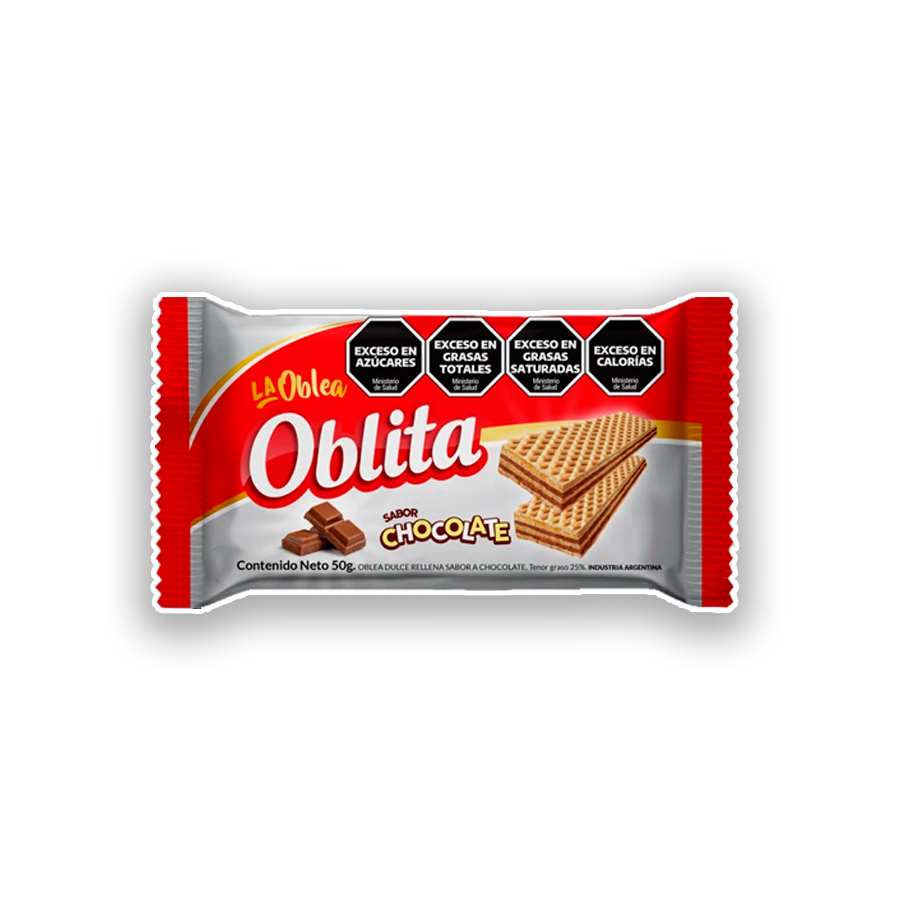 Galletitas Oblea Oblita Chocolate 50g
