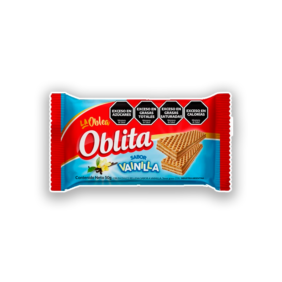 Galletitas Oblea Oblita Vainilla 50g
